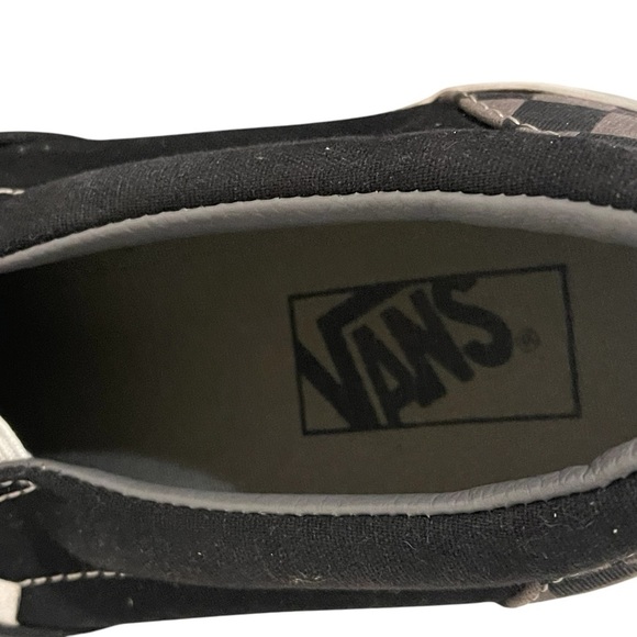 Vans Off The Wall Checkerboard Slip On Mens 10.5 Sneakers Black Gray - Picture 4 of 15